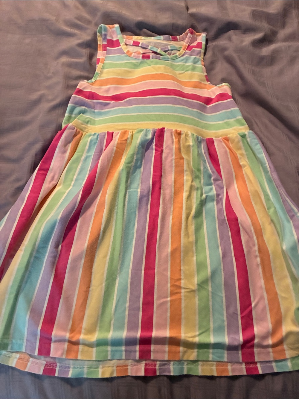 The Children's Place Rainbow Striped Tank Dress - Multi